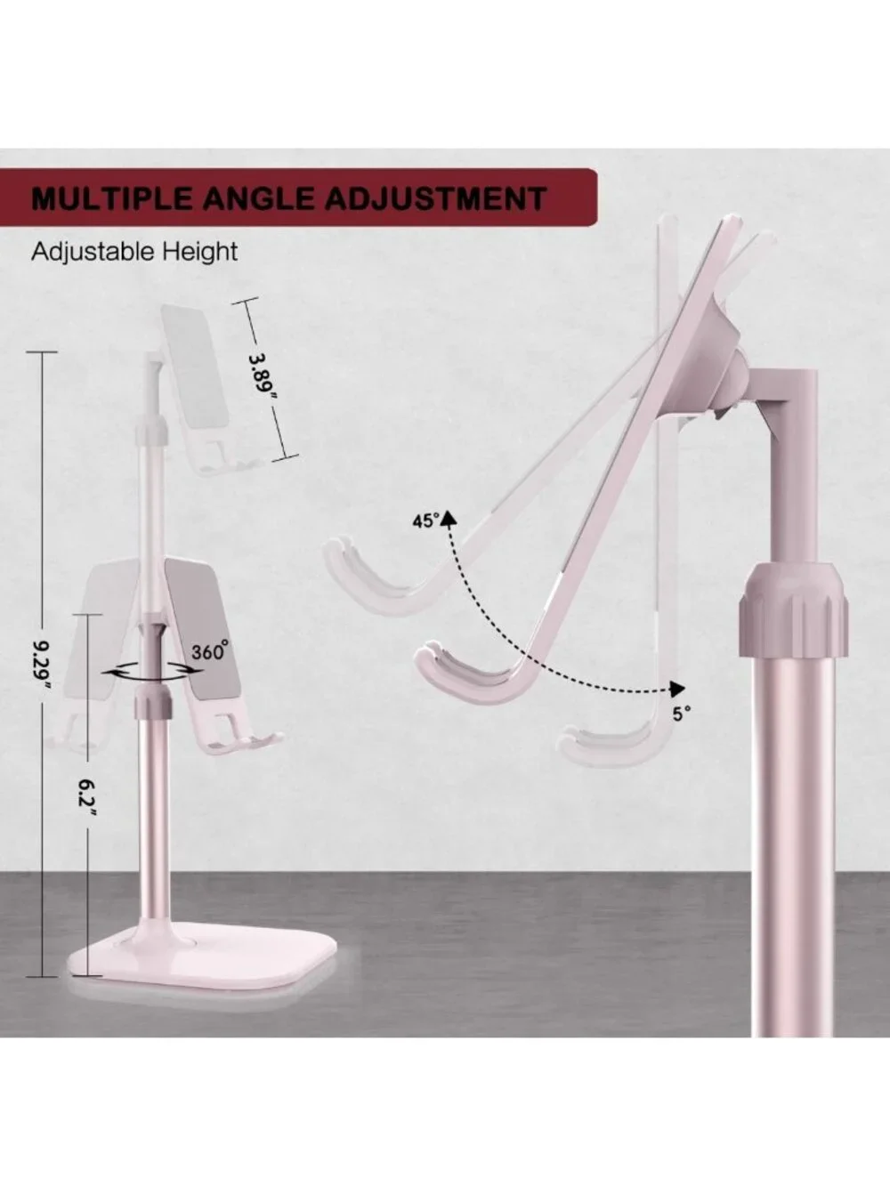 Stylish Pink Phone Stand for Desk - Perfect Valentine's Day Gift for Teens